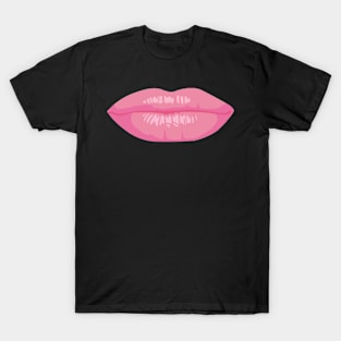 Beautiful Women Pink Lips T-Shirt